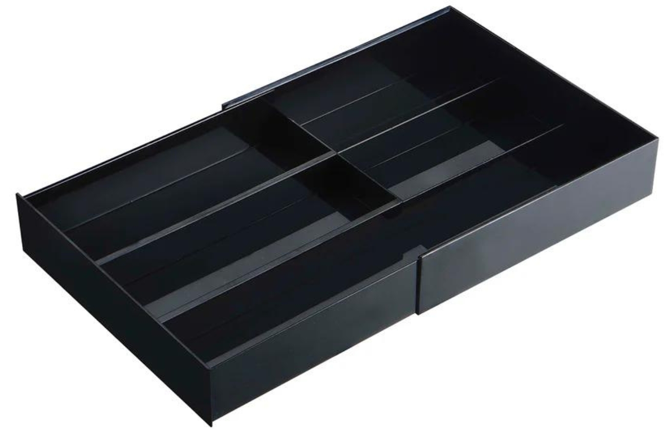 Černý plastový organizér na příbory Yamazaki Tower 25 x 25-40 cm YAMAZAKI