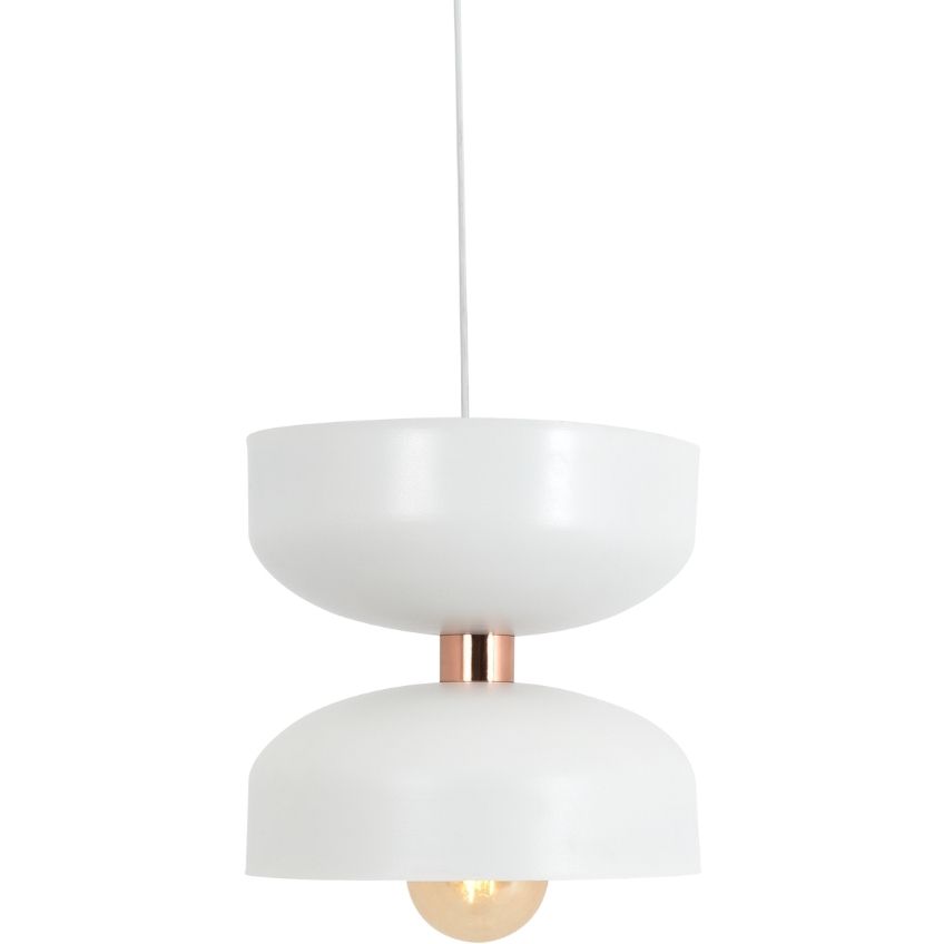 Nordic Design Bílé kovové závěsné světlo Femme L Nordic Design