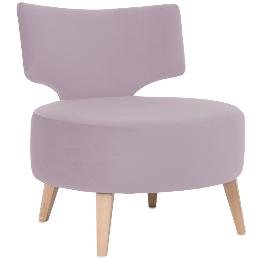 Nordic Design Růžové sametové křeslo Full Nordic Design
