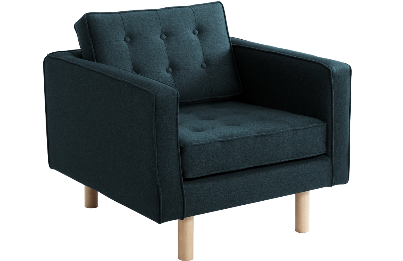 Nordic Design Tmavě zelené látkové křeslo Emmet Nordic Design