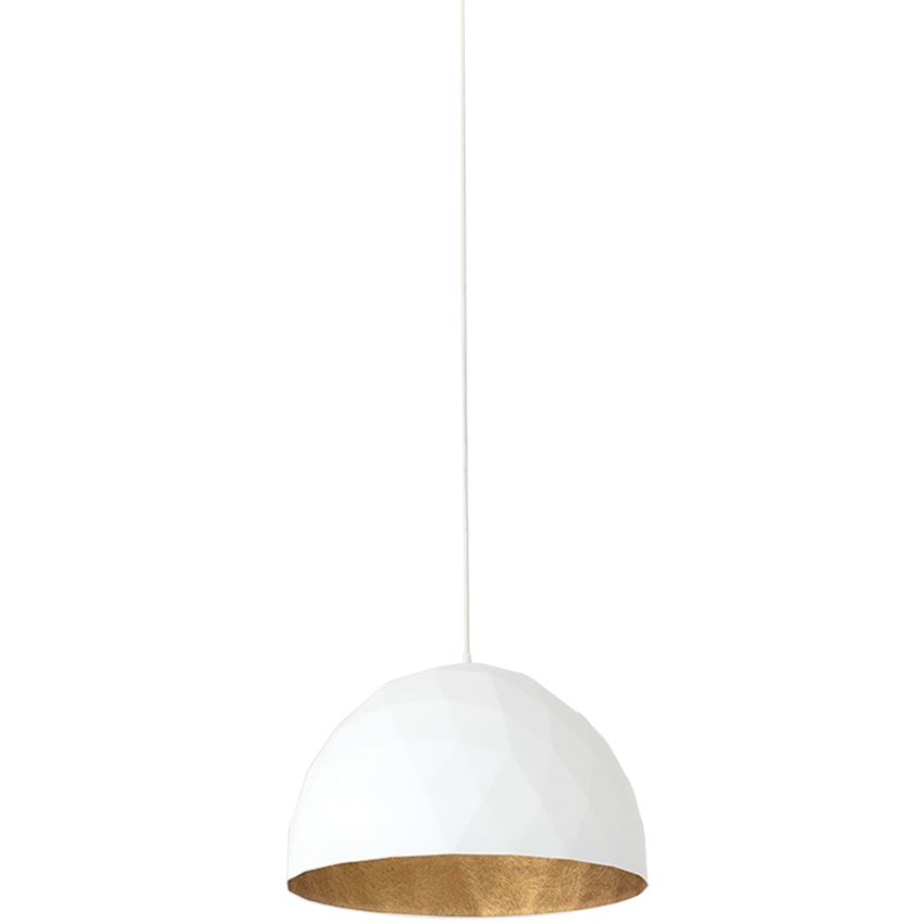 Nordic Design Bílo zlaté kovové závěsné světlo Leontine 35 cm Nordic Design
