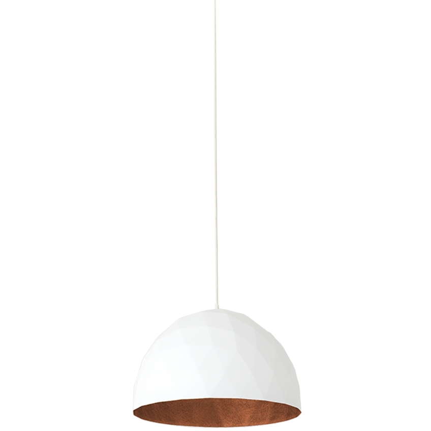 Nordic Design Bílo měděné kovové závěsné světlo Leontine 35 cm Nordic Design