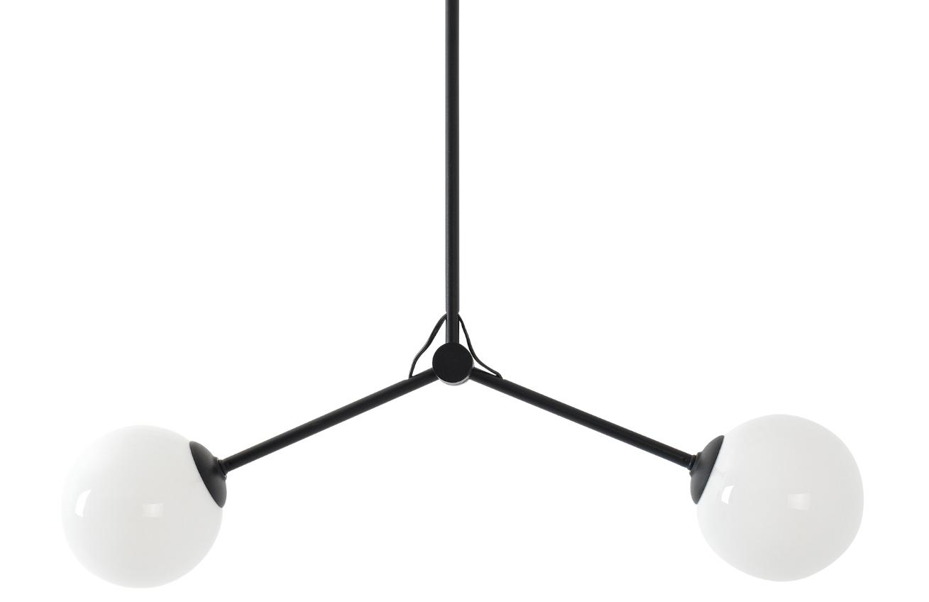 Nordic Design Černé kovové závěsné světlo Cattus Twins Nordic Design