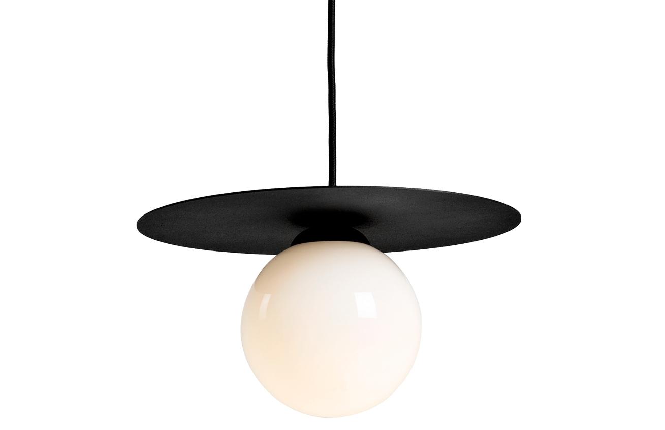 Nordic Design Černobílé skleněné závěsné světlo Lyon S Nordic Design