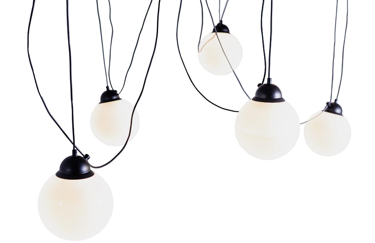 Nordic Design Opálově bílé skleněné závěsné světlo Dion Multi V. Nordic Design