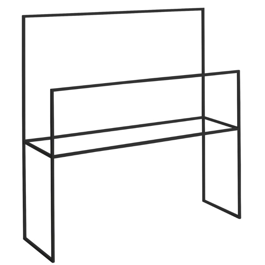 Nordic Design Černý kovový věšák na ručníky Borelo 86 x 90 cm Nordic Design