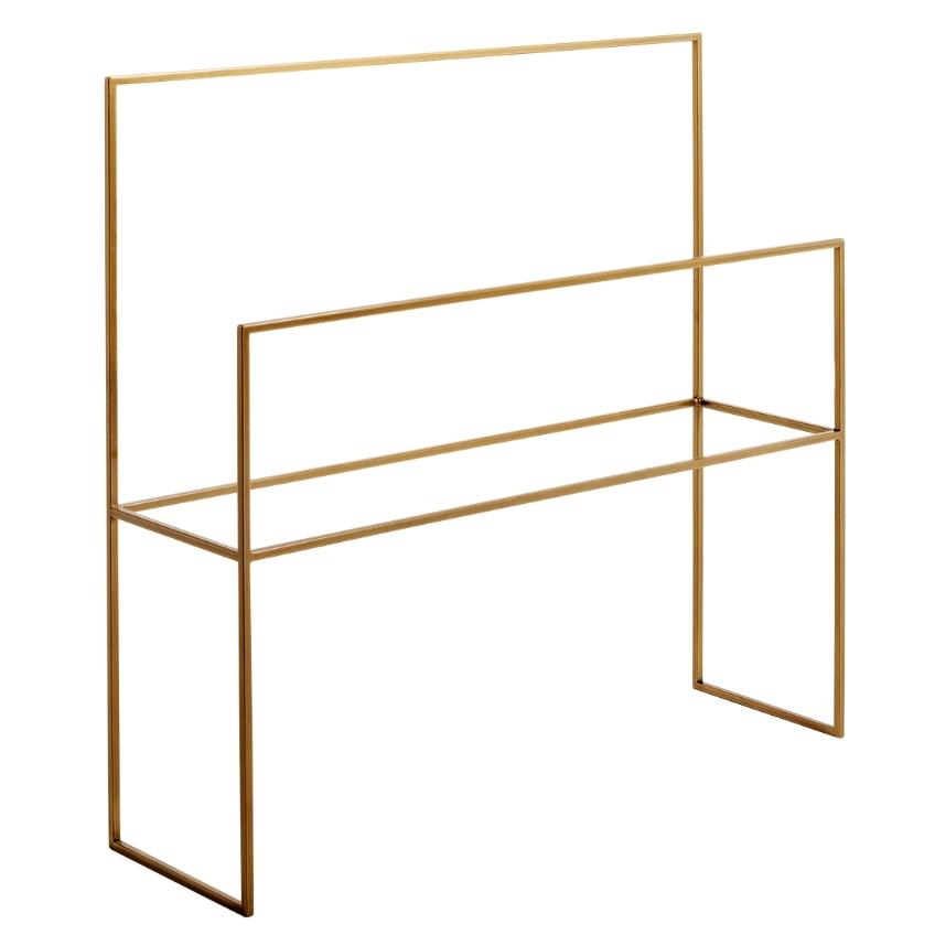 Nordic Design Zlatý kovový věšák na ručníky Borelo 86 x 90 cm Nordic Design