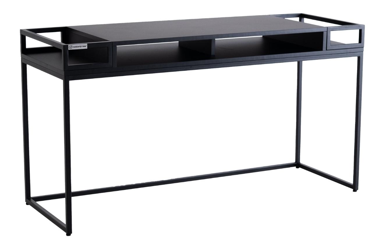 Nordic Design Černý kovový toaletní stolek Glamour 140 x 50 cm Nordic Design