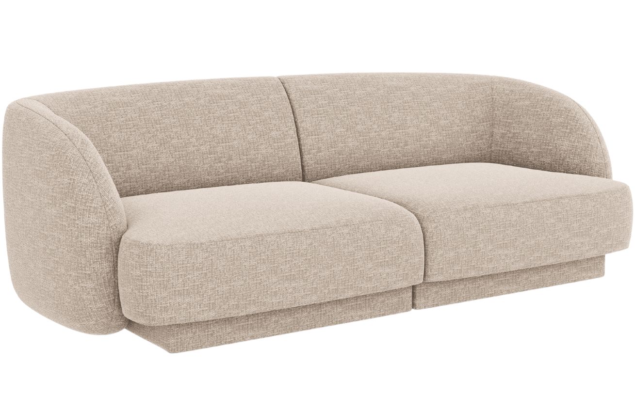 Béžová žinylková dvoumístná pohovka MICADONI Miley 180 cm Micadoni