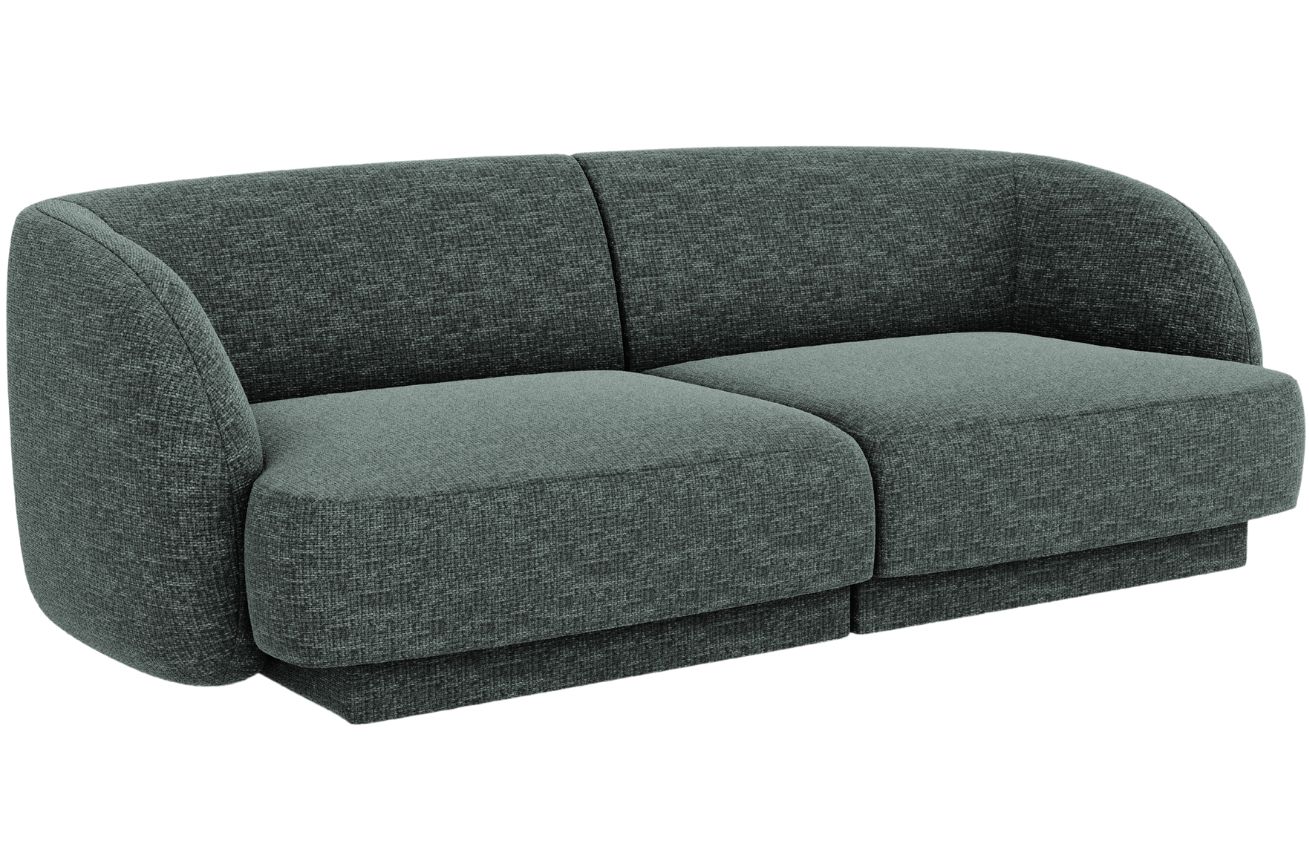 Zelená žinylková dvoumístná pohovka MICADONI Miley 180 cm Micadoni