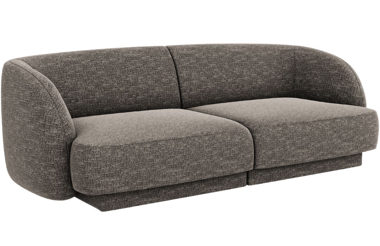 Šedá žinylková dvoumístná pohovka MICADONI Miley 180 cm Micadoni