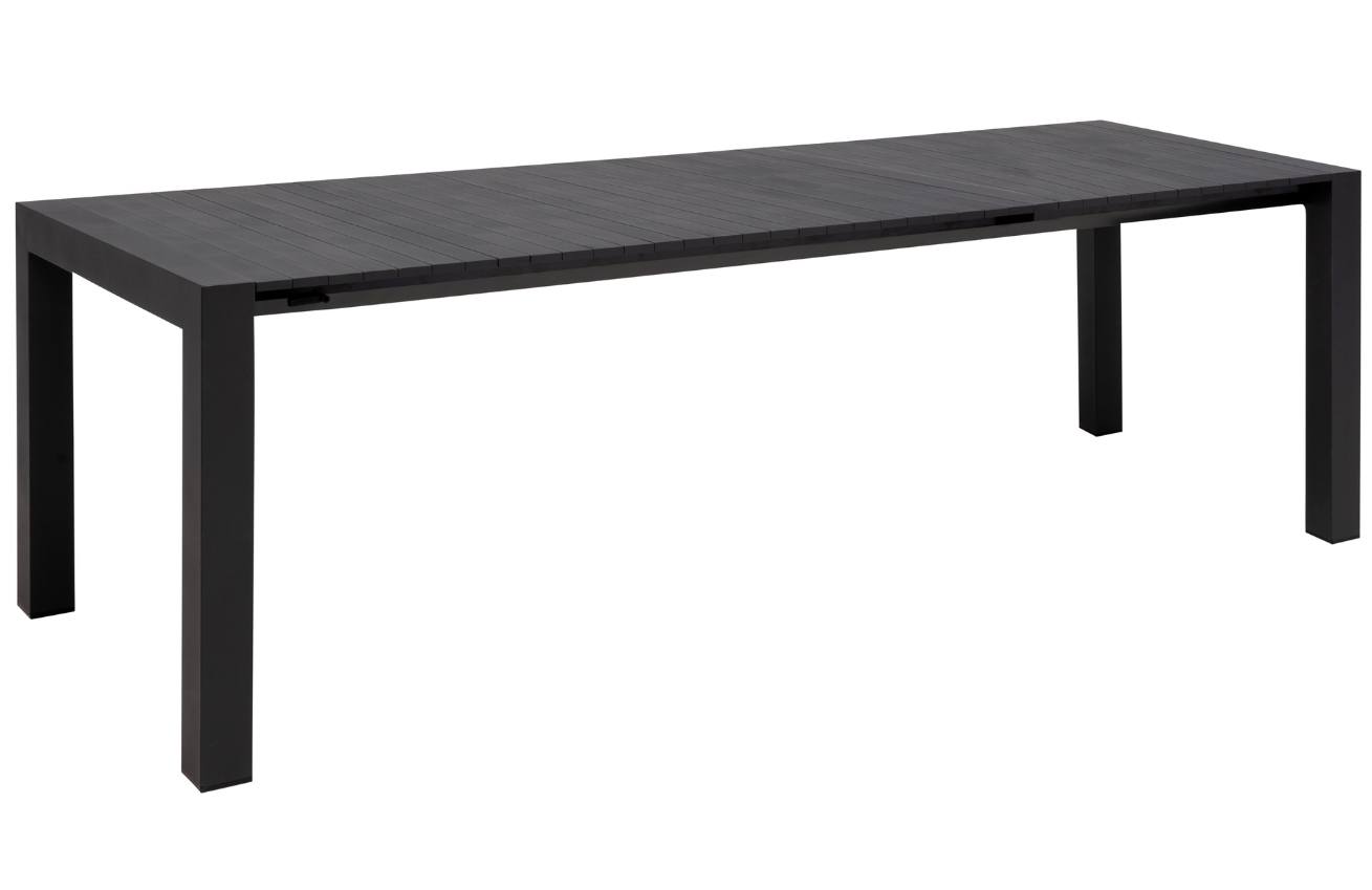 Antracitový hliníkový rozkládací zahradní stůl No.111 Mindo 263–325 x 100 cm Mindo