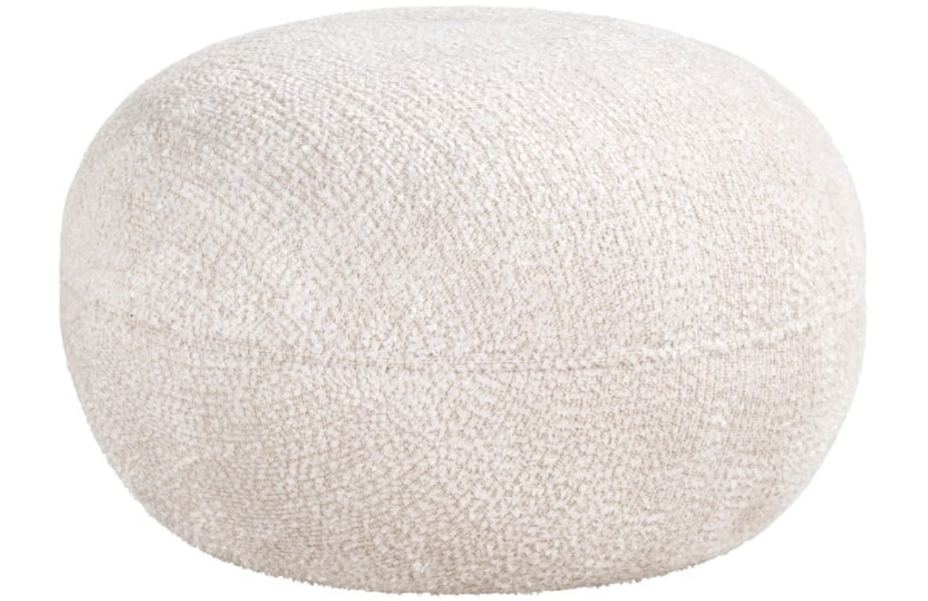 Krémově bílý čalouněný puf Richmond Jace 65 cm Richmond
