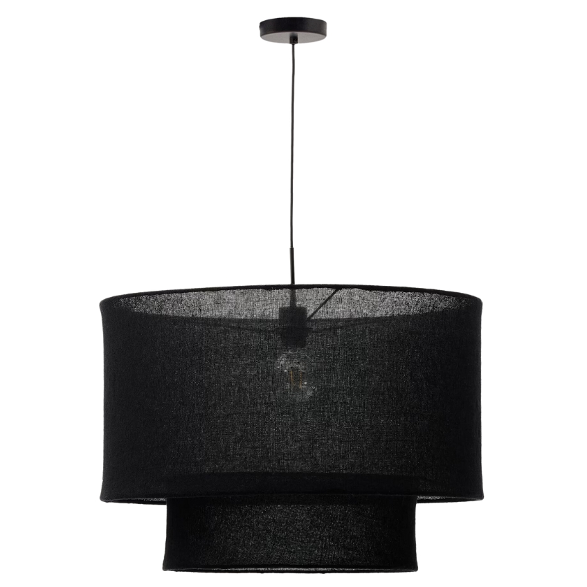 Černé lněné stínidlo Kave Home Mariela 60 cm Kave Home