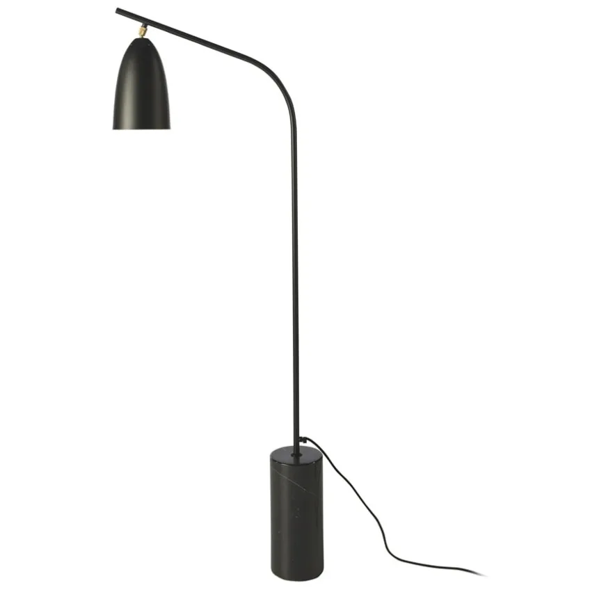 Černá kovová stojací lampa Angel Cerdá No. 8051, 147 cm