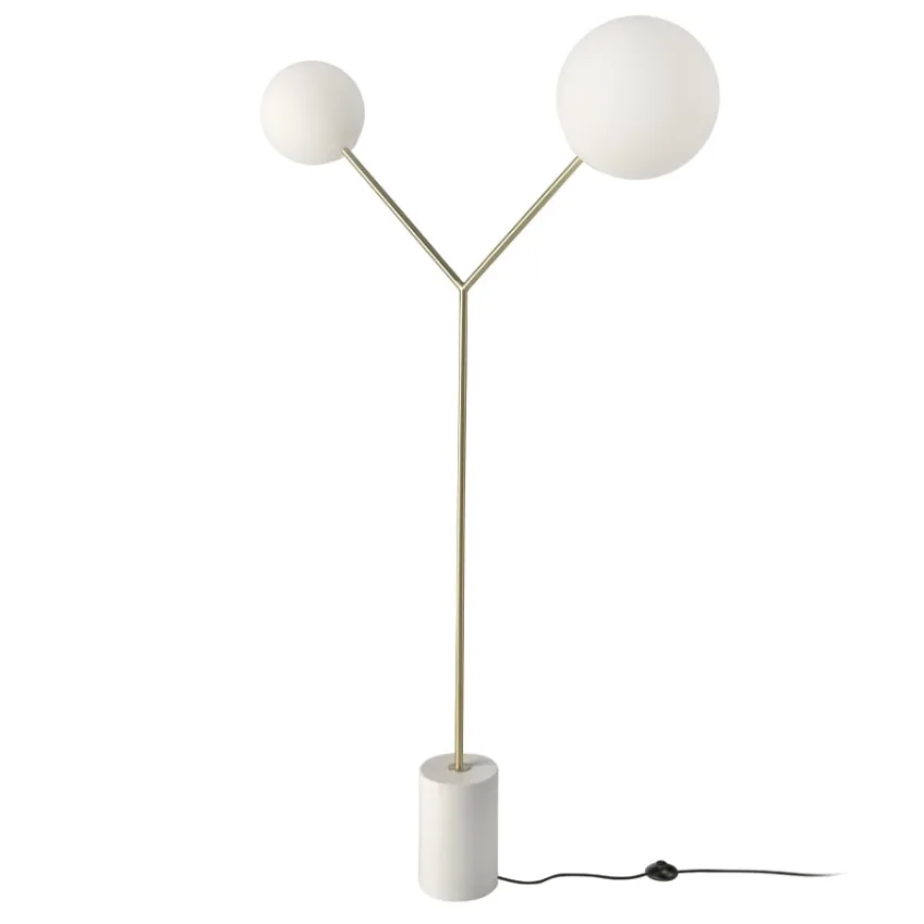 Bílá stojací lampa Angel Cerdá No. 8048, 192 cm