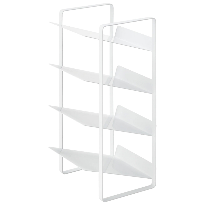 Bílý kovový stojan na láhve Yamazaki Tower 40 cm YAMAZAKI