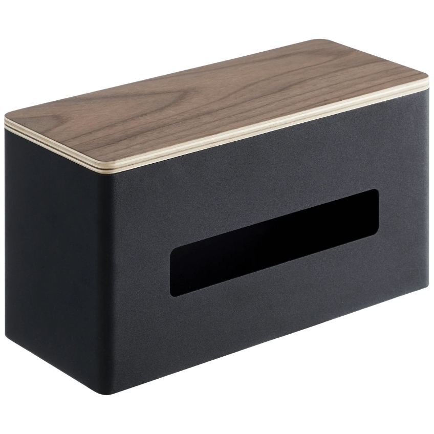 Černý kovový box na ubrousky Yamazaki Rin 26 x 11 cm YAMAZAKI