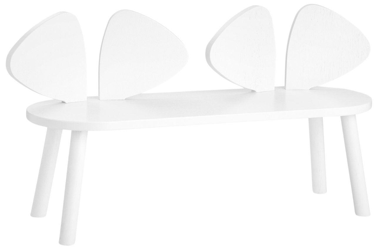 Nofred Bílá dětská lavice Mouse 89 cm Nofred