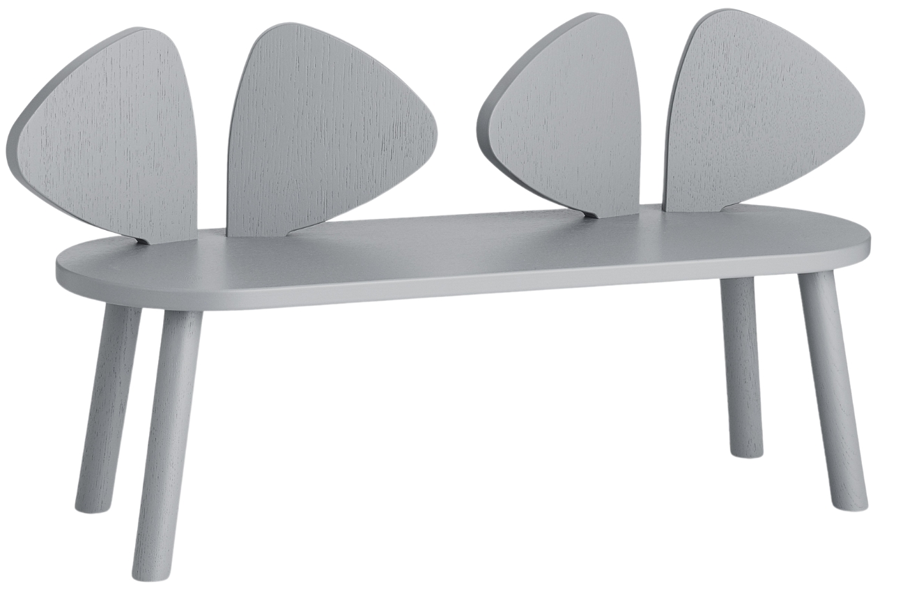 Nofred Šedá dětská lavice Mouse 89 cm Nofred