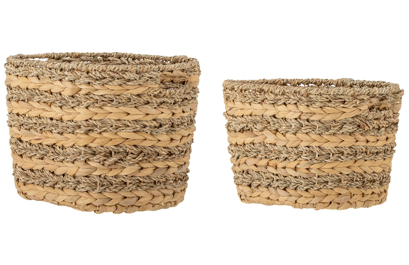 Set dvou dekorativních košů z vodního hyacintu Bloomingville Indra 31x23/35x26 cm Bloomingville