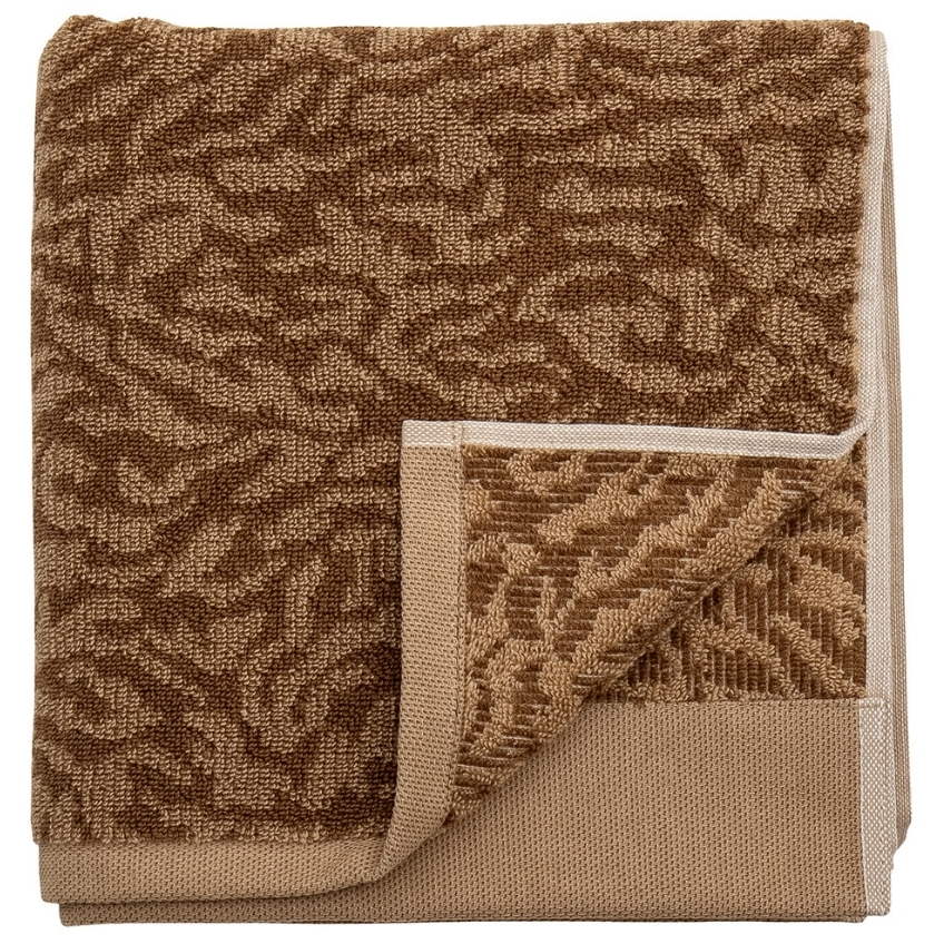 Hnědý bavlněný ručník Bloomingville Kaysa 50 x 100 cm Bloomingville