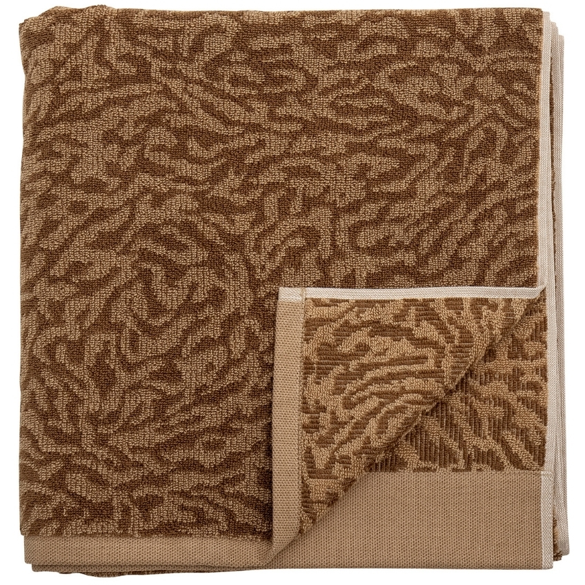 Hnědá bavlněná osuška Bloomingville Kaysa 70 x 140 cm Bloomingville