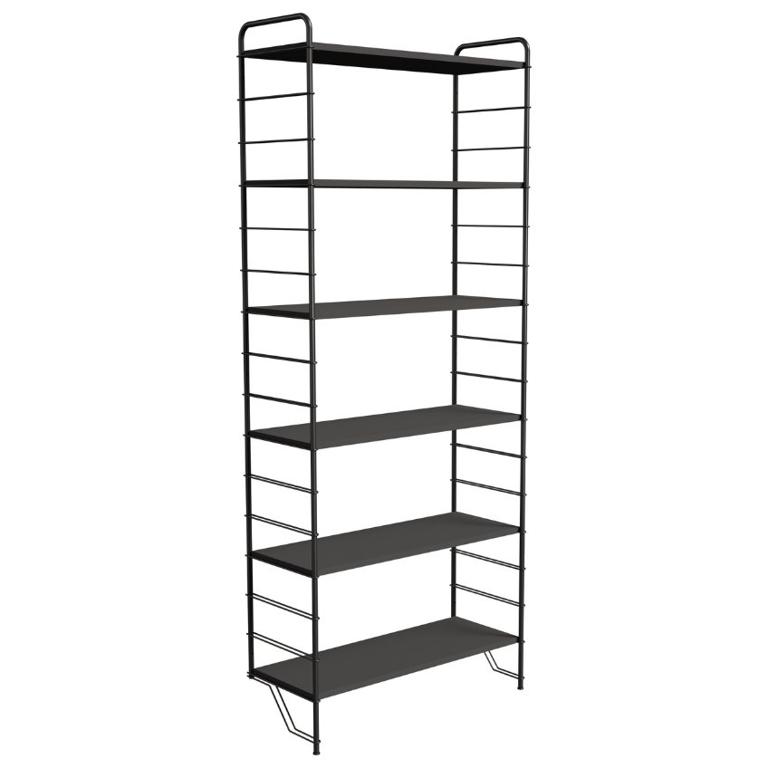 Černý regál Tenzo Dakota 204 x 85 cm Tenzo
