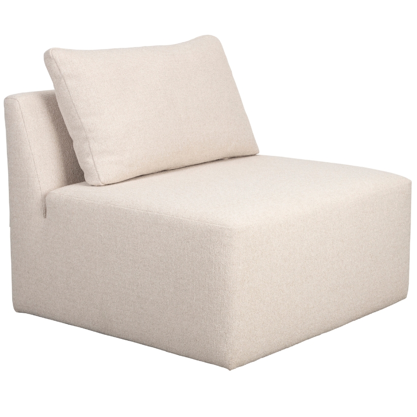 Světle béžový čalouněný modul ZUIVER PROSPER s opěrkou 90 x 85 cm Zuiver