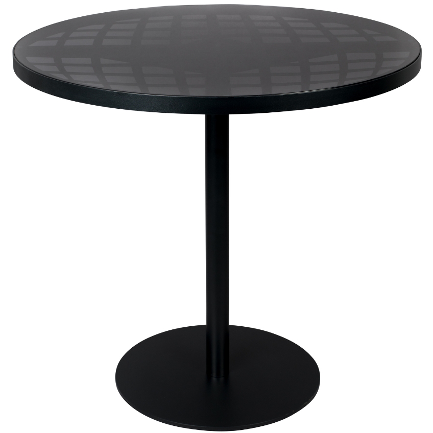 Černý skleněný bistro stolek ZUIVER ALBERT 80 cm Zuiver