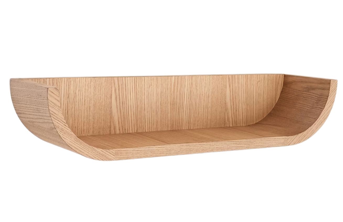 Nástěnná police Kave Home Salaya 60 cm s dřevěným dekorem Kave Home