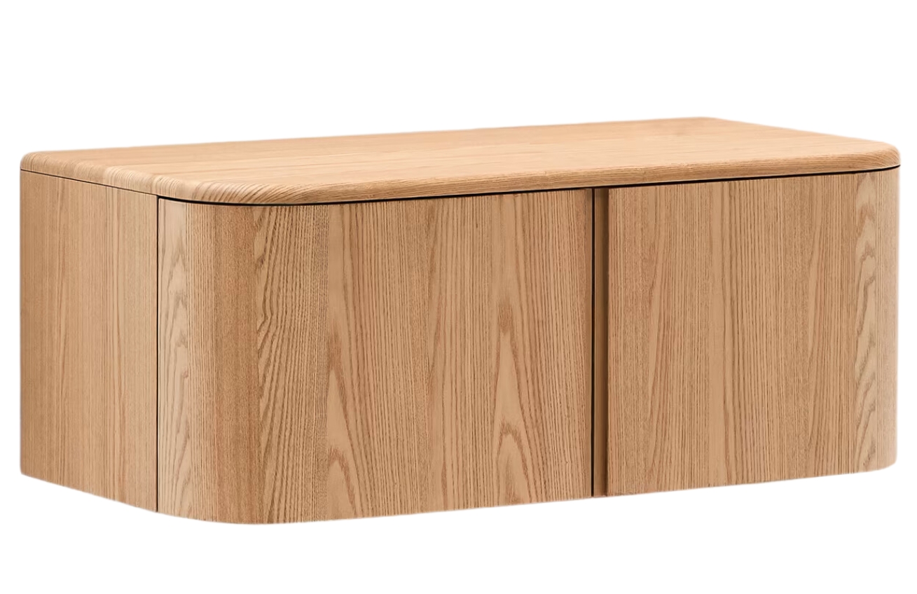 Umyvadlová skříňka Kave Home Salaya 90 x 45 cm s dřevěným dekorem Kave Home