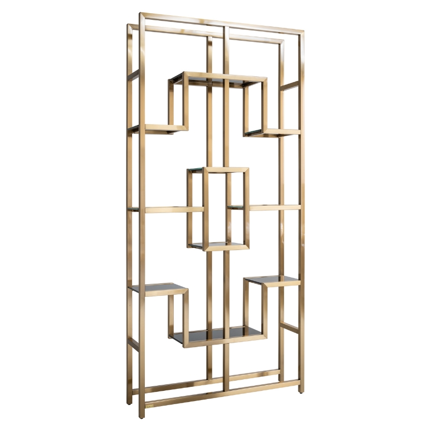 Matně zlatý kovový regál Richmond Magnus 230 x 108 cm Richmond