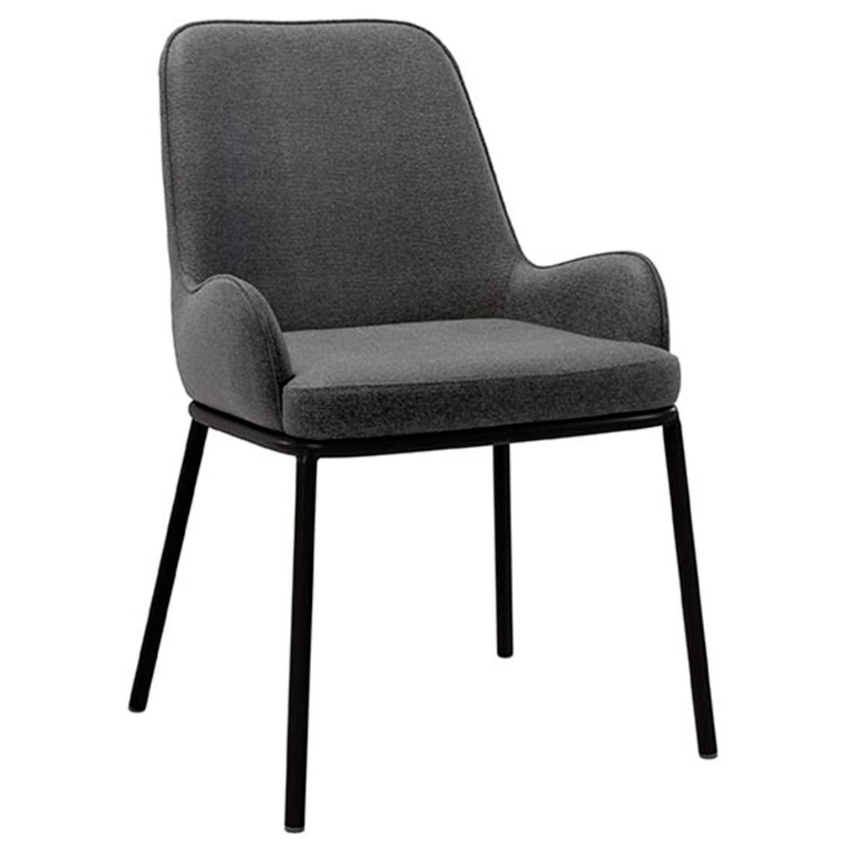 Tmavě šedá čalouněná jídelní židle Somcasa Larisa Somcasa