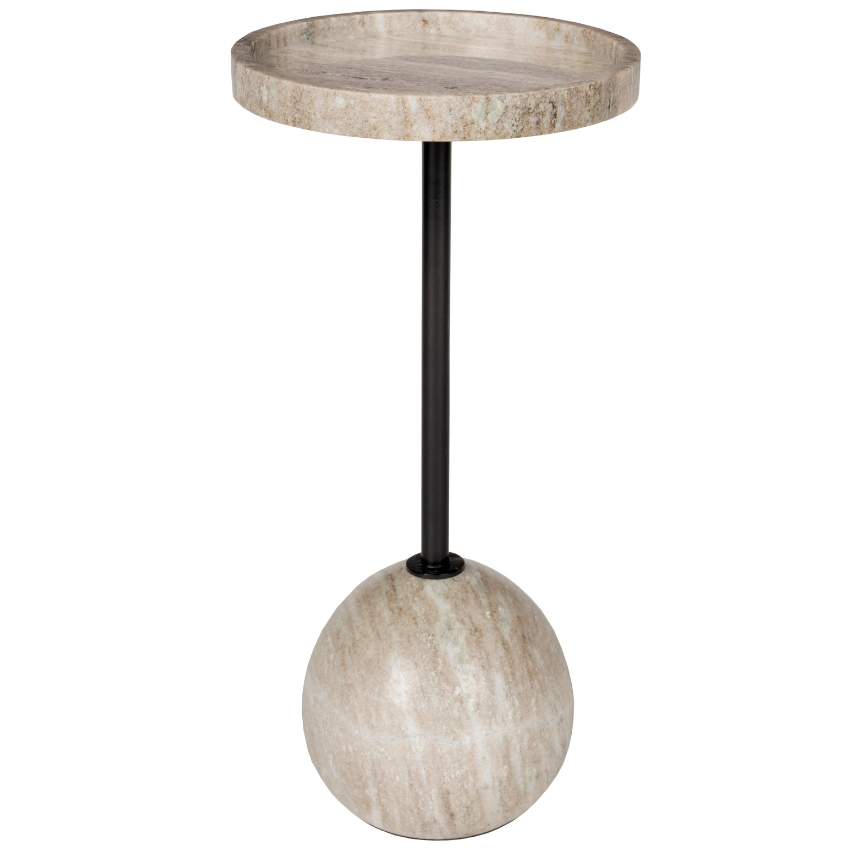 Hnědý mramorový odkládací stolek ZUIVER COCKTAIL 25 cm Zuiver