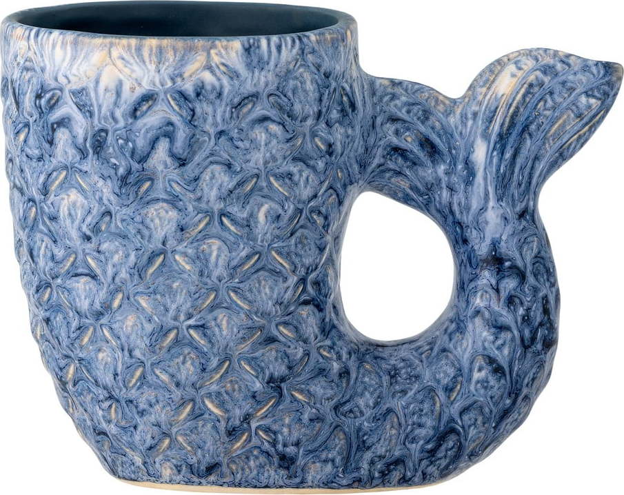 Modrá váza z kameniny (výška 12 cm) Ariella – Bloomingville Bloomingville