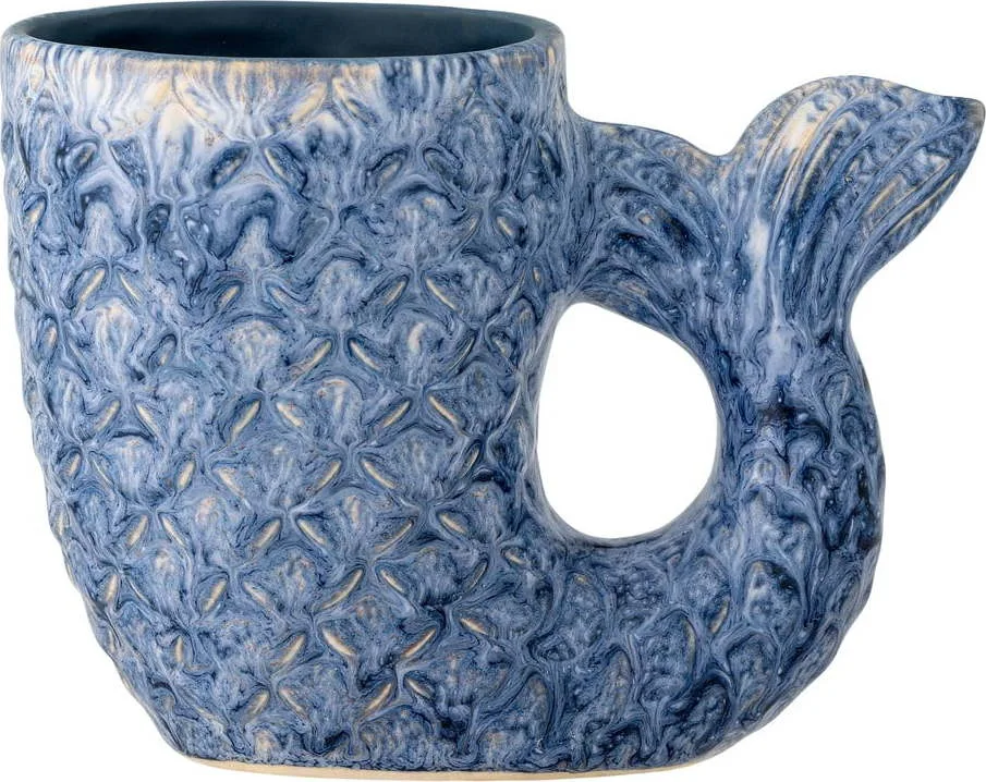 Modrá váza z kameniny (výška 12 cm) Ariella – Bloomingville