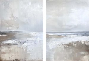 Obrazy s ručně malovan&yacute;mi prvky v sadě 2 ks 50x70 cm Breeze &ndash; Styler Styler