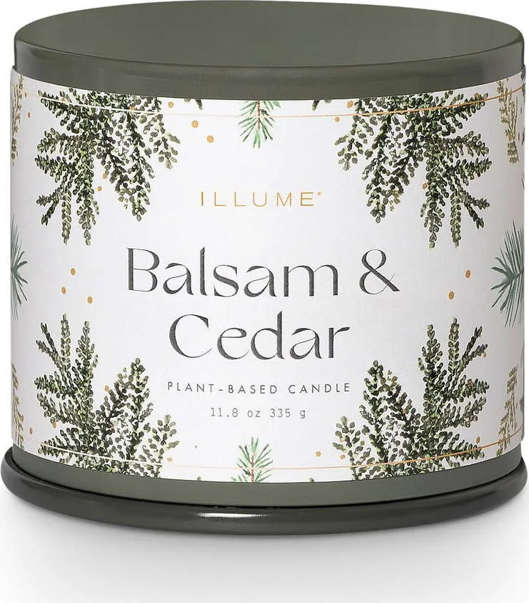 Vonná sojová svíčka doba hoření 50 h Balsam & Cedar – ILLUME x Bloomingville