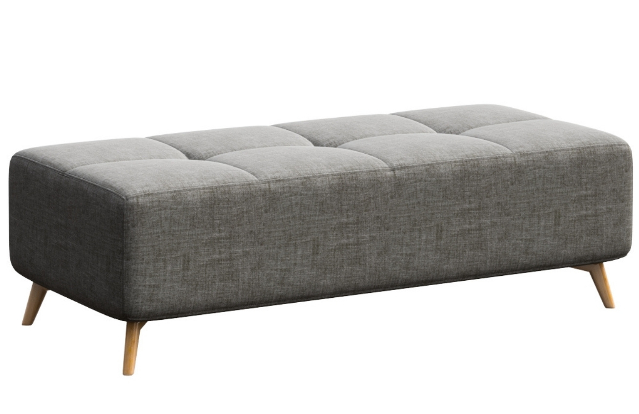 Šedý látkový taburet MESONICA Toro 140 x 70 cm Mesonica