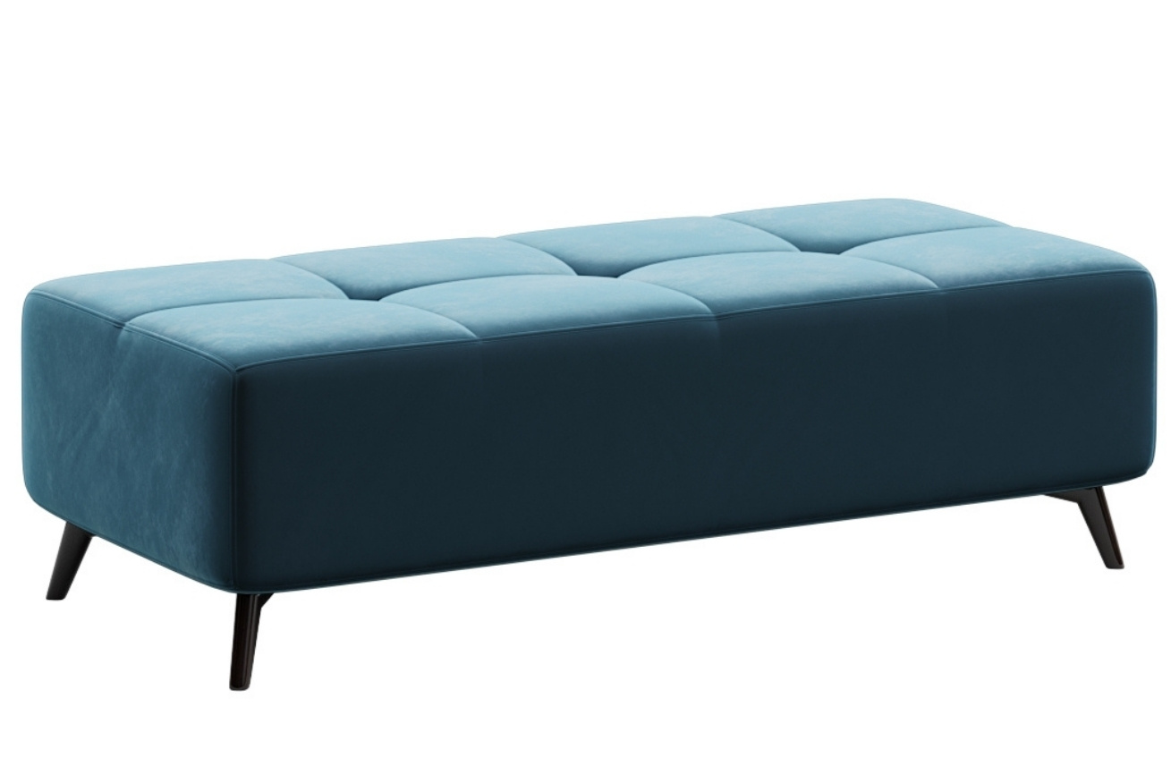 Modrý sametový taburet MESONICA Toro 140 x 70 cm Mesonica