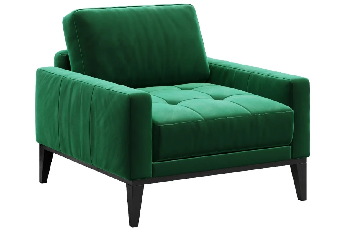 Mesonica Zeelené sametové křeslo Musso Tufted