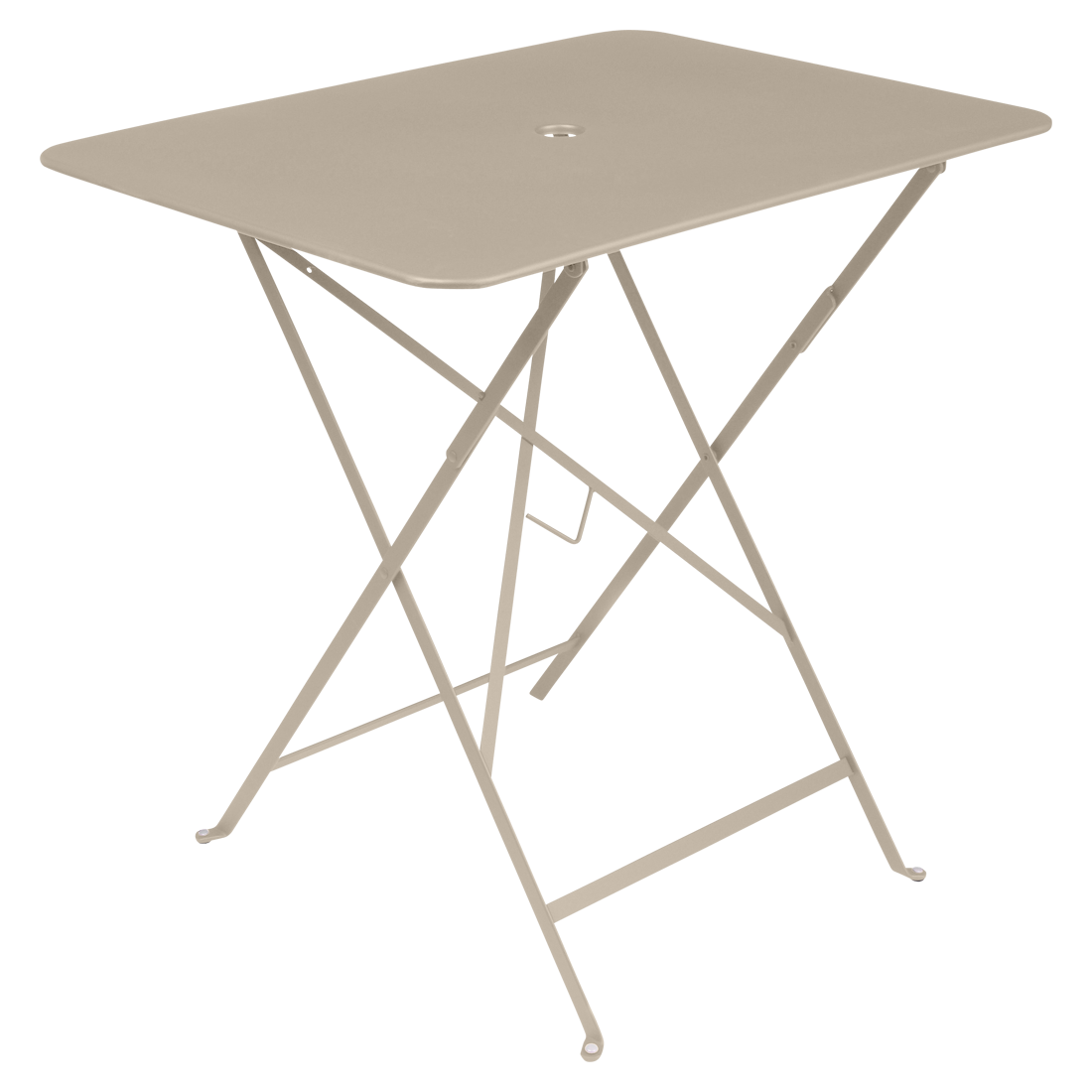 Muškátově šedý kovový skládací stůl Fermob Bistro 57 x 77 cm Fermob