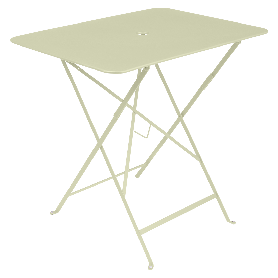 Světle zelený kovový skládací stůl Fermob Bistro 57 x 77 cm Fermob