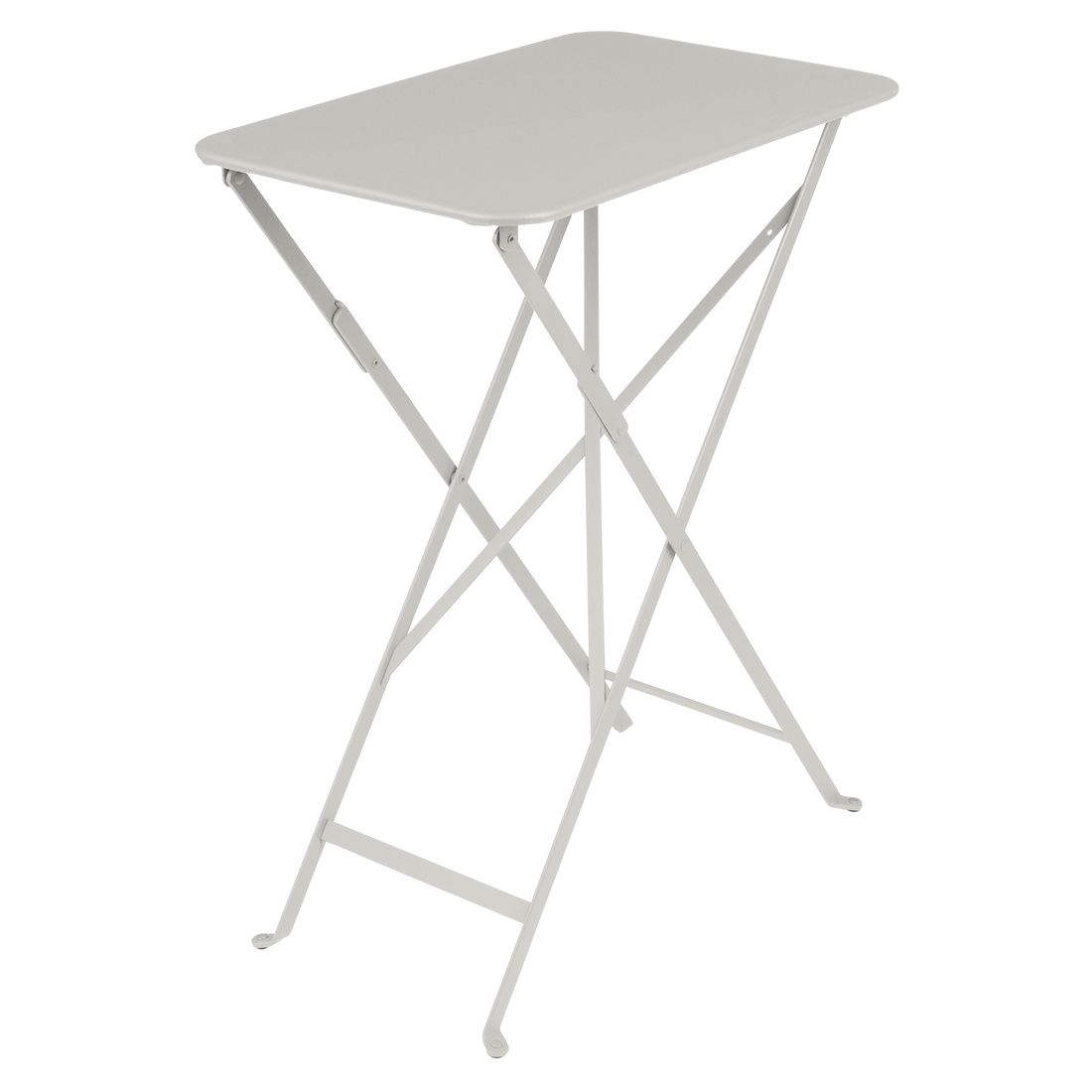 Světle šedý kovový skládací stůl Fermob Bistro 37 x 57 cm Fermob