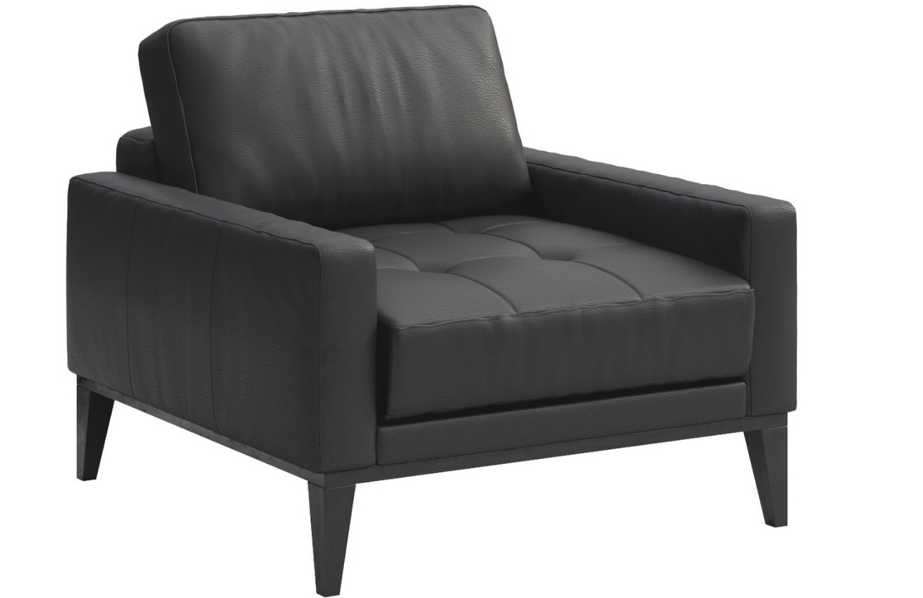 Tmavě šedé kožené křeslo MESONICA Musso Tufted Mesonica