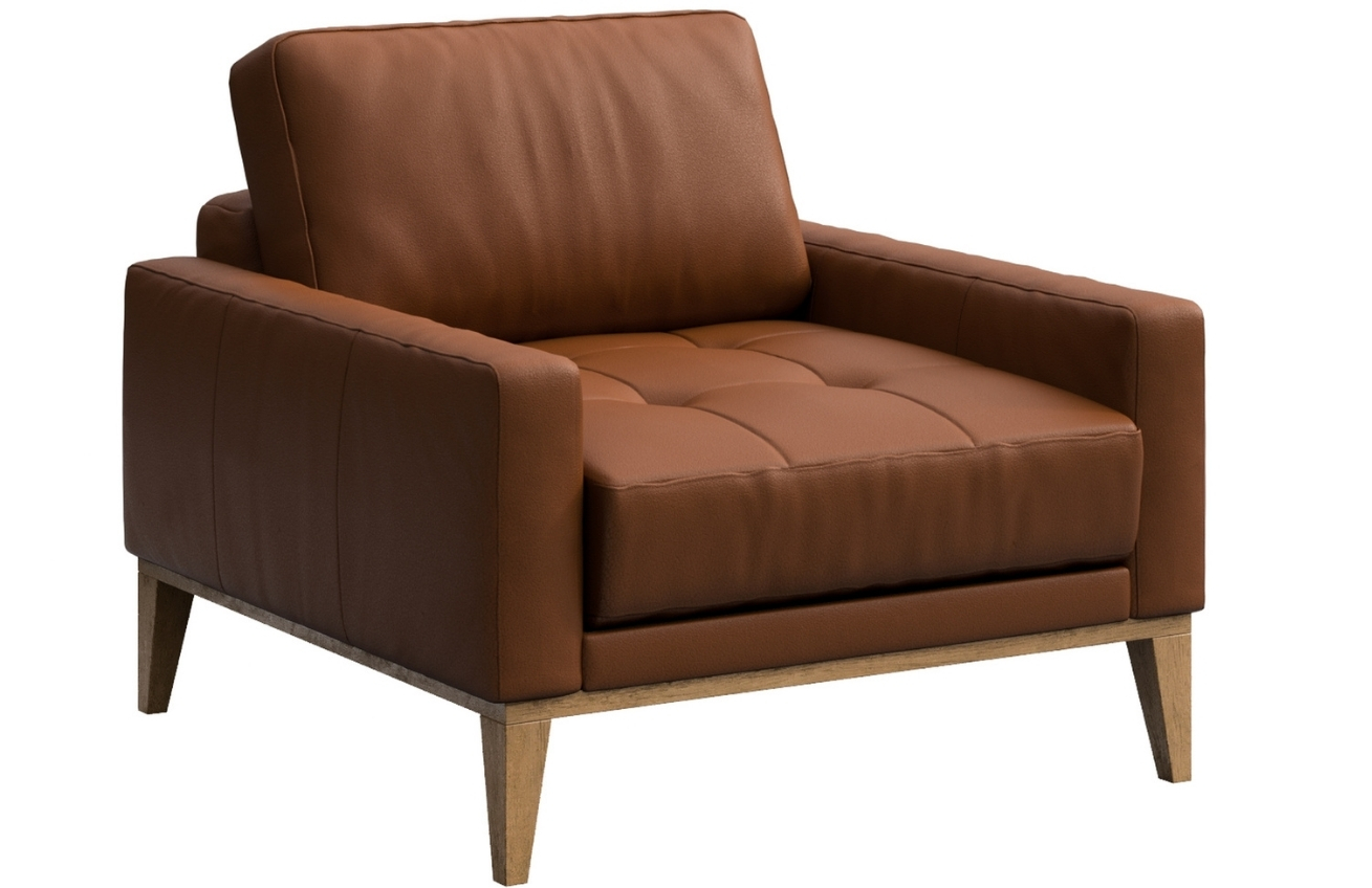 Hnědé kožené křeslo MESONICA Musso Tufted Mesonica