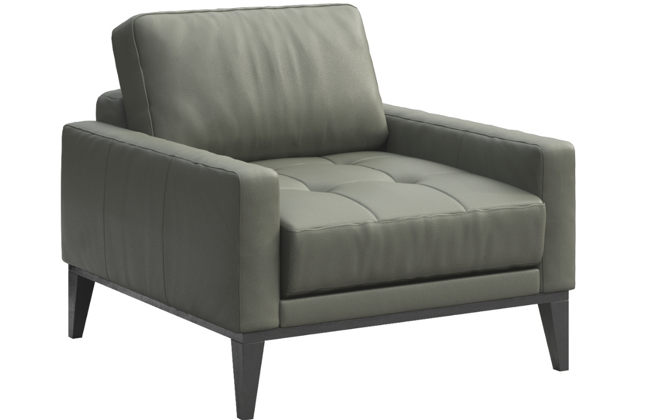 Šedé kožené křeslo MESONICA Musso Tufted Mesonica