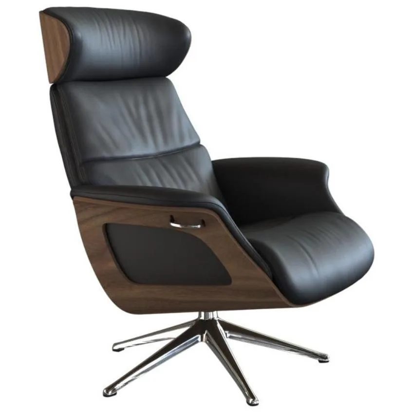 Kožené lounge křeslo FLEXLUX CLEMENT MEDIUM