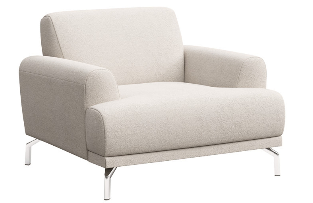 Krémově bílé látkové křeslo MESONICA Puzo Mesonica